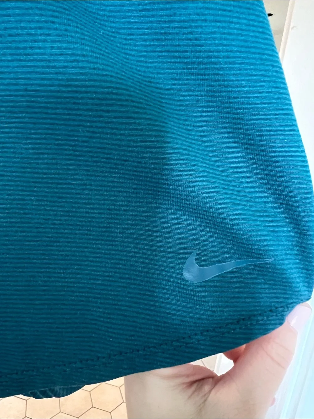 Nike Drifit Teal Tank with Neon Yellow Racerback Straps